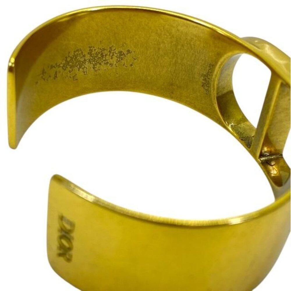 Christian Dior Bracelet Bangle Accessories Jewelry Small Logo GP - Picture 7 of 8